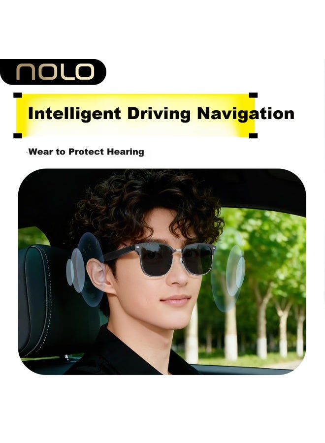 Nolo Ai Smart Gl Bluetooth Headphones Audio Gl 2-in-1 Leakproof Voice Navigation Sungl Translation Music Call Long Battery Life - Image 2