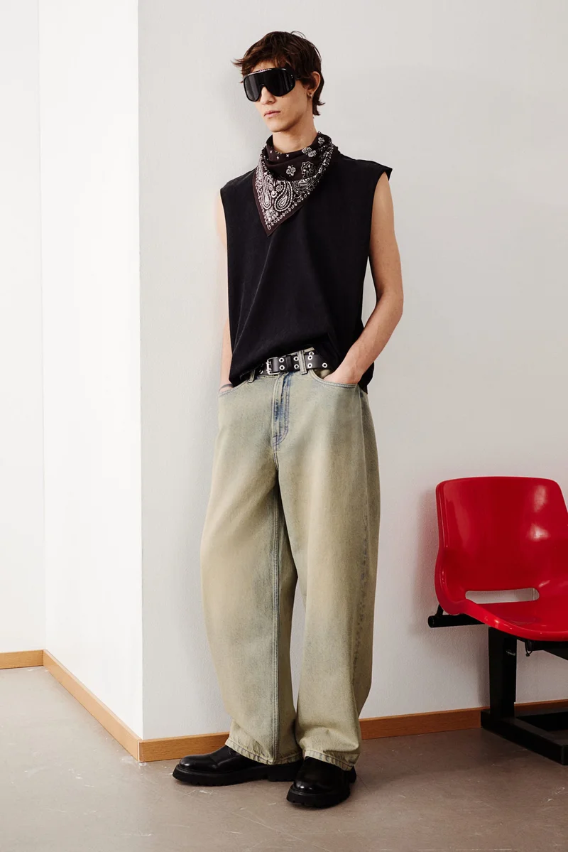 اتش اند ام جينز فضفاض