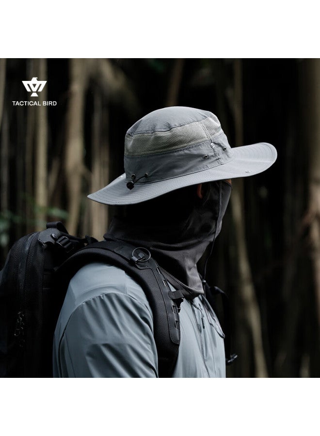 Tactical Bird Summer Outdoor Mountaineering Hiking Sunscreen Hat Men's Plus Size Sunshade Fisherman Hat Sun Hat Riding - Image 2