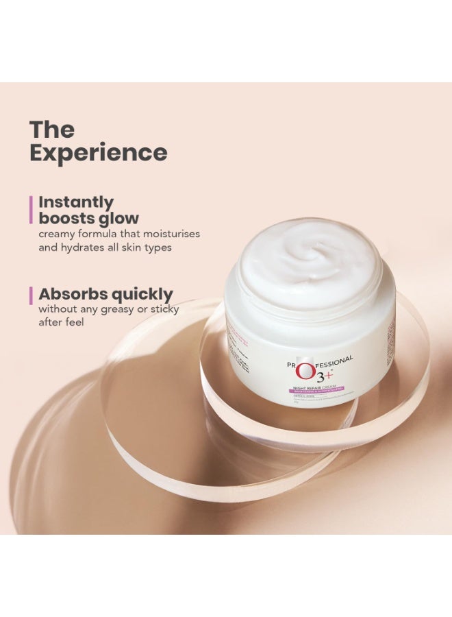 O3+ Night Repair Cream Brightening & Glow Boosting Dermal Zone (50gm) - Image 3