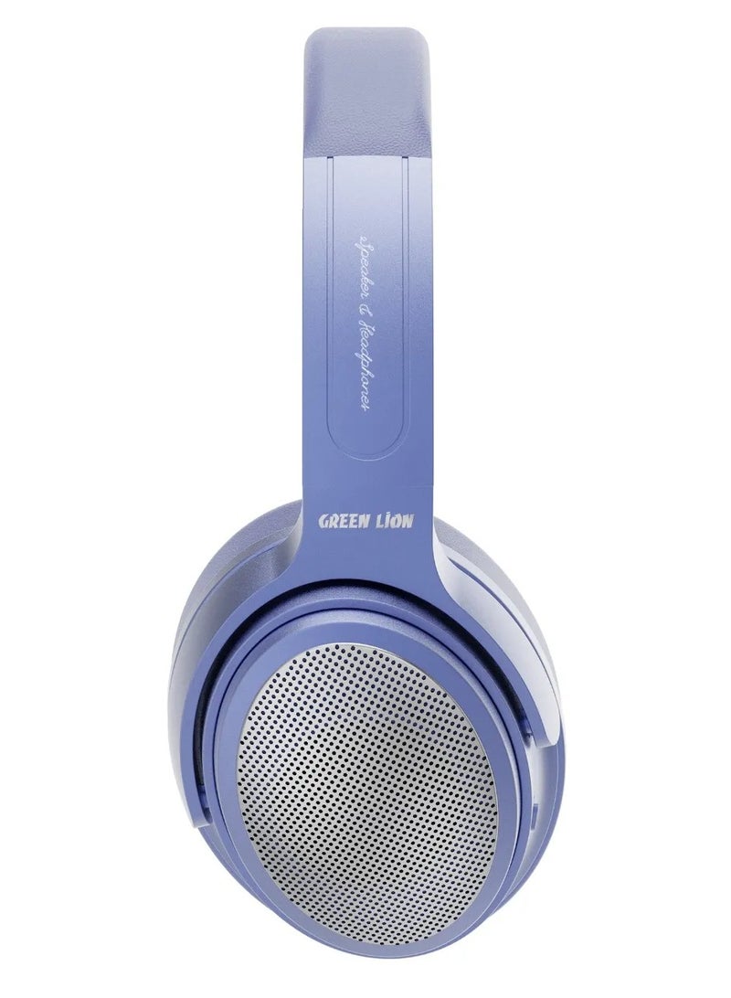 GREEN LION SOUNDFLEX 2-in-1 Headphones and Speaker / Wireless on Ear Headphones / Headphone Playtime: 30-40 Hrs / Speaker Playtime: 10 Hrs / Pure Bass / Foldable Design - Blue - Image 2