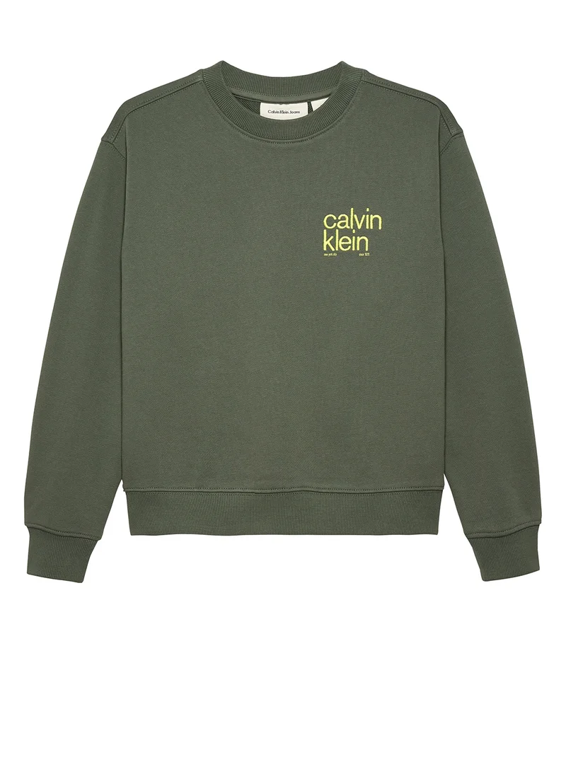 Calvin Klein Jeans Youth Graphic Crew Neck Sweatshirt