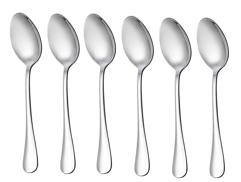OLRADA Olrada Food Grade 2mm 24 Piece Stainless Steel Cutlery Set Contains 6 Desert Spoons6 Desert Fork 6 Master Spoons 6 Knives Silver - Image 4