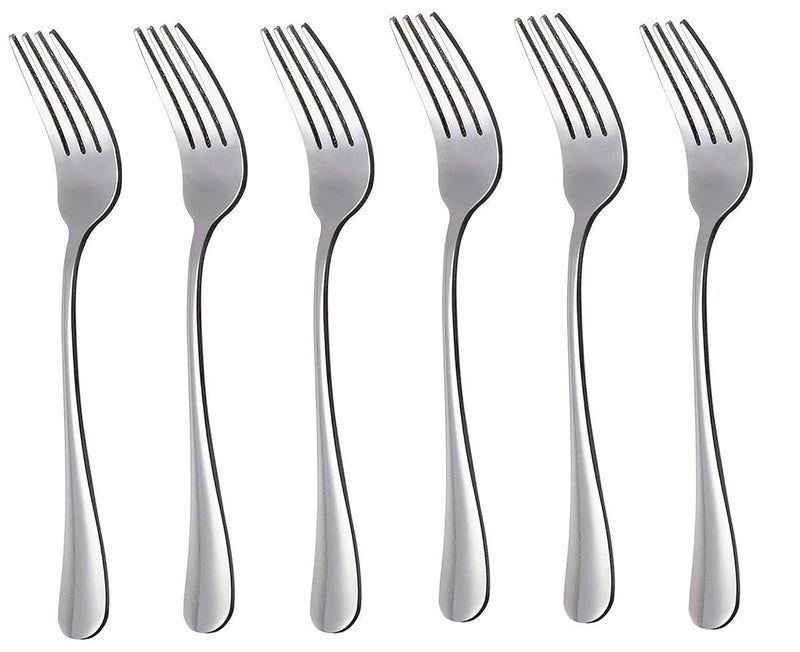 OLRADA Olrada Food Grade 2mm 24 Piece Stainless Steel Cutlery Set Contains 6 Desert Spoons6 Desert Fork 6 Master Spoons 6 Knives Silver - Image 2