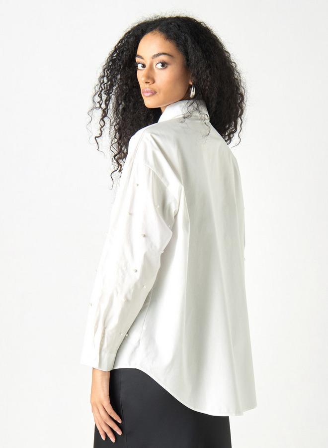 تواكستريمز قميص مزيّن باللؤلؤ بأكمام طويلة من توإكستريمز - Image 3