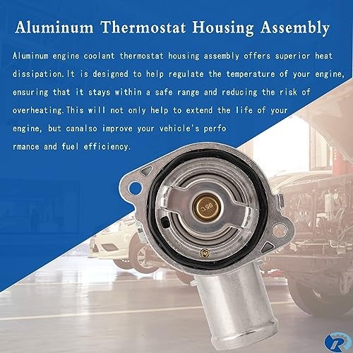 RARAYC 902-3036 Aluminu Engine Coolant Thermostat Housing Assembly Replacement for |2011-2021 Chrysler 200 Town & Country Dodge Avenger Journey Ram C/V ProMaster 1500 2500 3500 Cherokee| - Image 4