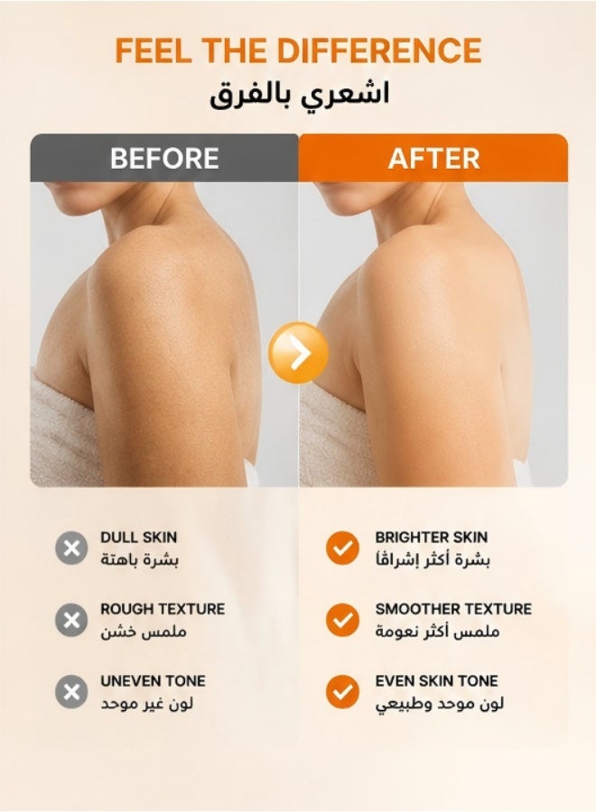 KOEC Exfoliating Kojic Acid Turmeric Spray Keratin Care 200ML,Body Peel Shot Spray Face Peeling Kojic Acid Turmeric Spray, Gentle Body Cleanser & Peeling Shot with Retinol for Soft Skin - Image 3