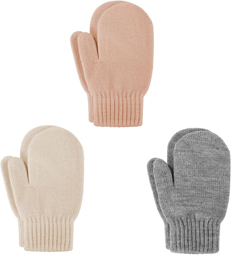 Durio Knit Toddler Mittens - Thick, Soft, Warm Crochet Winter Baby Infant Mittens and Gloves - Image 1