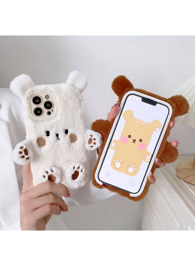 S-TOP Case For iPhone 16 Pro Max 3D Smiling Little Bear Plush Phone Case - Image 4