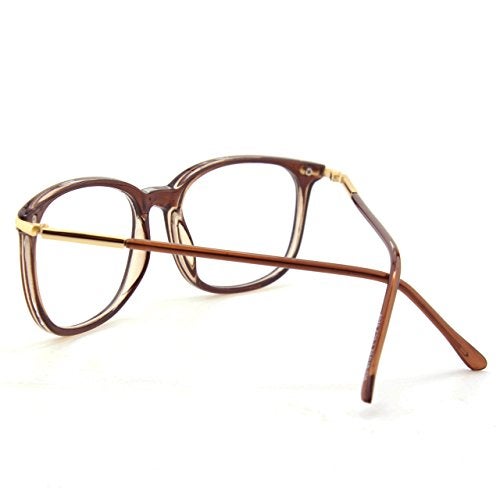 GQUEEN Fashion Fake Glasses Non Prescription Glasses Clear Lens Glasses Nerd Plain Frames Women Men, 201579 - Image 4