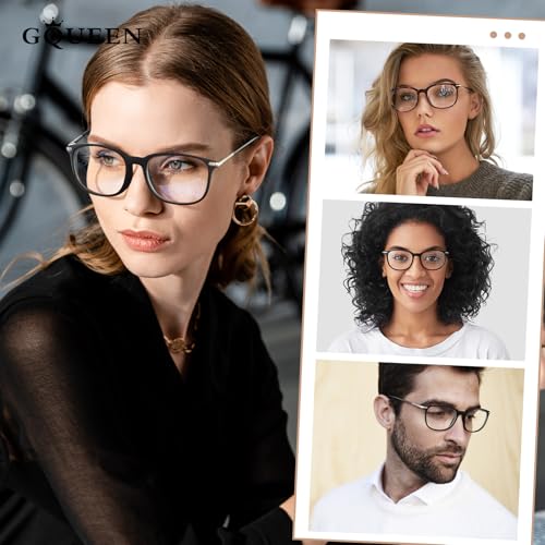 GQUEEN Fashion Fake Glasses Non Prescription Glasses Clear Lens Glasses Nerd Plain Frames Women Men, 201579 - Image 2