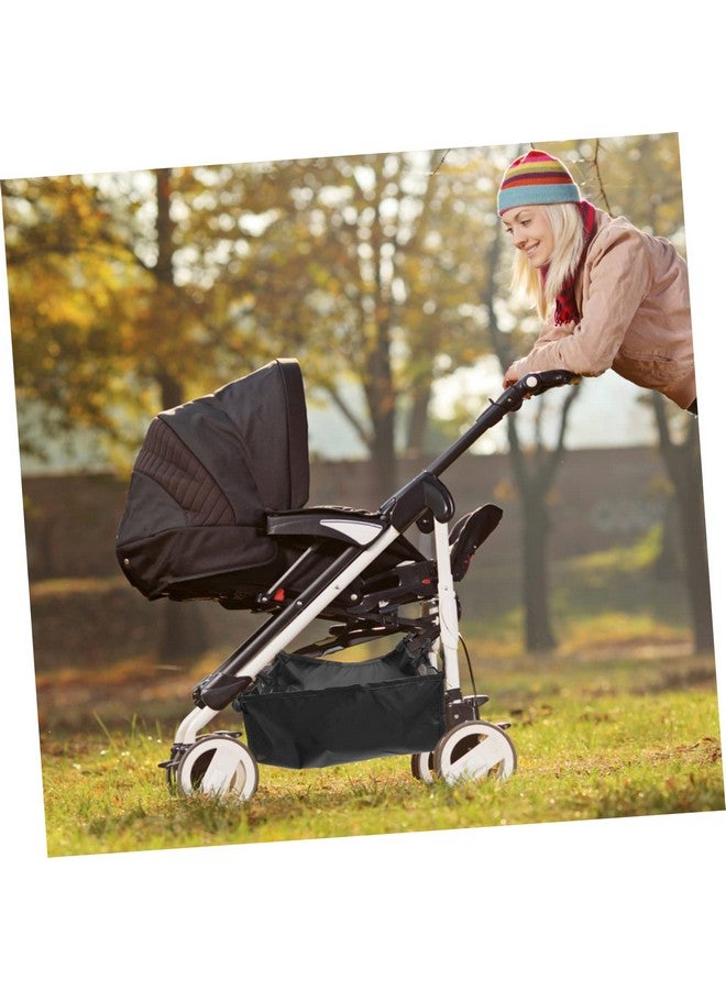 Toddmomy Stroller Car Stroller Infant Pushchair Pram Bottom Basket Baby Trend Stroller Storage Basket Replacement Stroller Storage Organizer Bag Storage Bags Nappy Storage Pouch Net Bag - Image 4