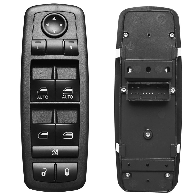 مفتاح نافذة الطاقة الرئيسي الجانبي للسائق بديل لسيارات دودج تشارجر 2011-2019 ورام 1500 2500 3500 2016-2022 وكرايسلر 200 2015-2017 وكرايسلر 300 2011-2020 بديل لرقم 68139805AB 56046823AE