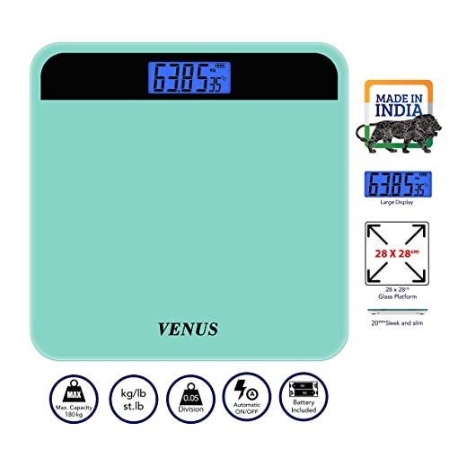 Venus (Made in India) Electronic Digital Personal Bathroom Weight Machine for Body Weight upto 180 kg Weighing Scale with 24 Months Warranty - Image 5