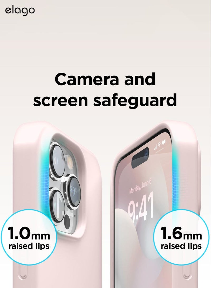 Elago Silicone Shockproof iPhone 14 Pro Case Cover with MagSafe - Lovely Pink - Image 4