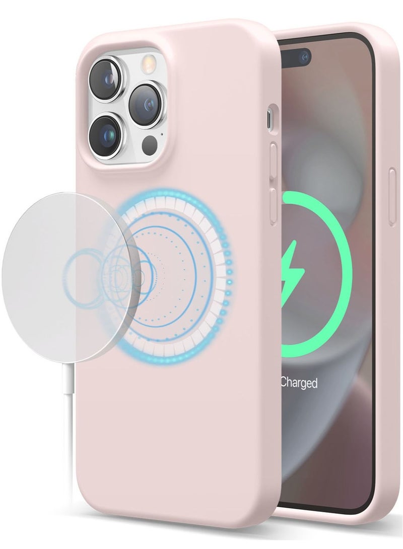 Elago Silicone Shockproof iPhone 14 Pro Case Cover with MagSafe - Lovely Pink - Image 1