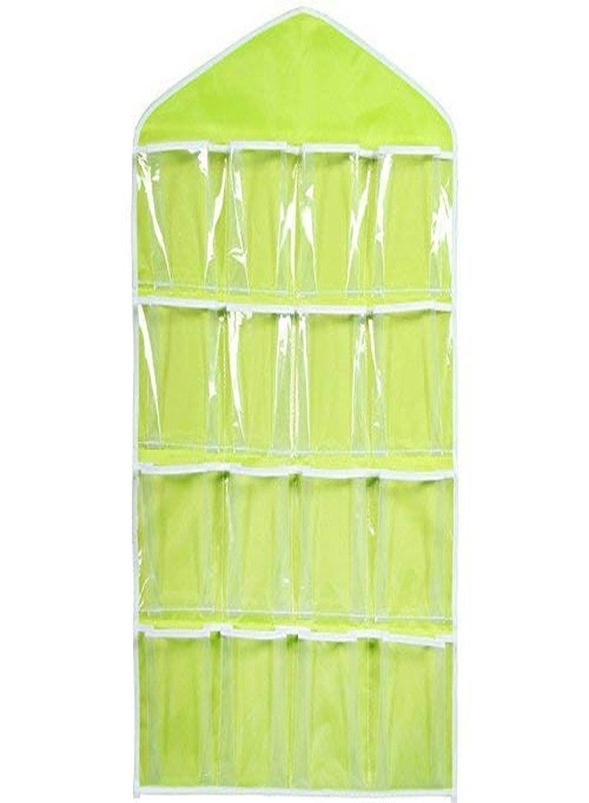 Bindex Malfunction 16 Pockets Socks, Shoe, Toy, Underwear, Slippers, Jewelry Sorting Storage Bag Door Wall Hanging Closet Organizer (Multicolour) Polyester (1) - Image 1