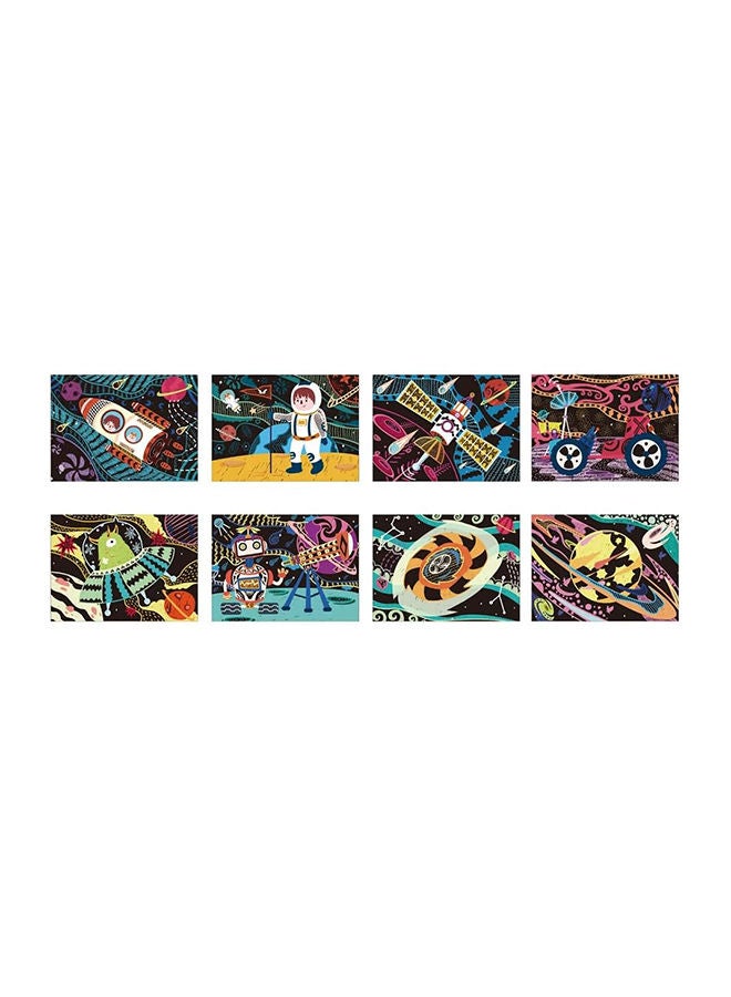 Avenir Art Kit Space Unleash Creativity With Vibrant Drawings! 4 Themed Boards and Tool Watch Brilliant Colors Unfold, Engaging Activity for Young Artists 3+ - Image 4