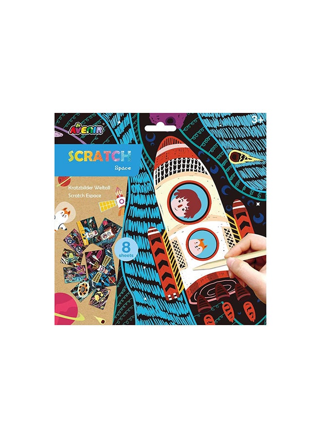 Avenir Art Kit Space Unleash Creativity With Vibrant Drawings! 4 Themed Boards and Tool Watch Brilliant Colors Unfold, Engaging Activity for Young Artists 3+ - Image 2