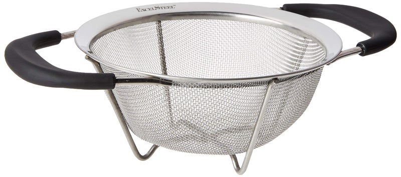 ExcelSteel Professional Quality Heavy Gauge Mesh Colander With Santopreme Handles 612Inch