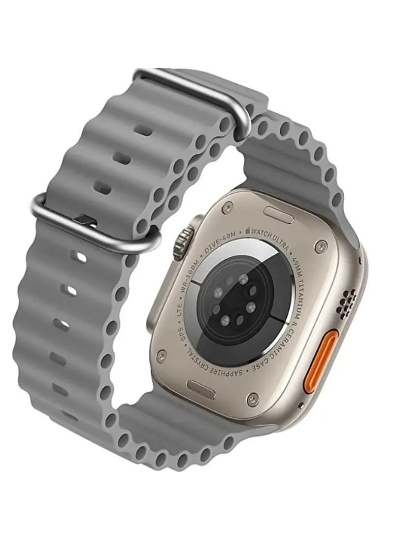 Generic "Ocean Band Silicone Strap for Smart Watch 42/44/45/49mm, Compatible with Series 9/8/7/6/5/4/3/2/1/SE, Sport Outdoor for Men & Women"  - Image 1
