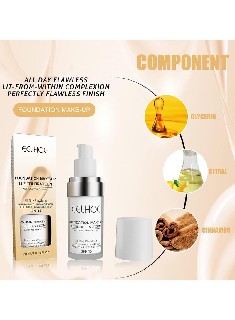 EELHOE Color Changing Lifting Concealer Full Coverage Private Label Makeup Face Cosmetics Liquid Foundation Makeup Discoloration - Image 4