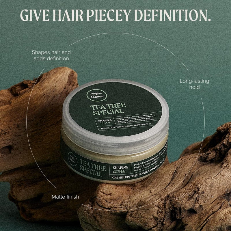 Tea Tree كريم تشكيل شجرة الشاي، كريم تصفيف الشعر، ثبات طويل الأمد، لمسة غير لامعة، لجميع أنواع الشعر - Image 3