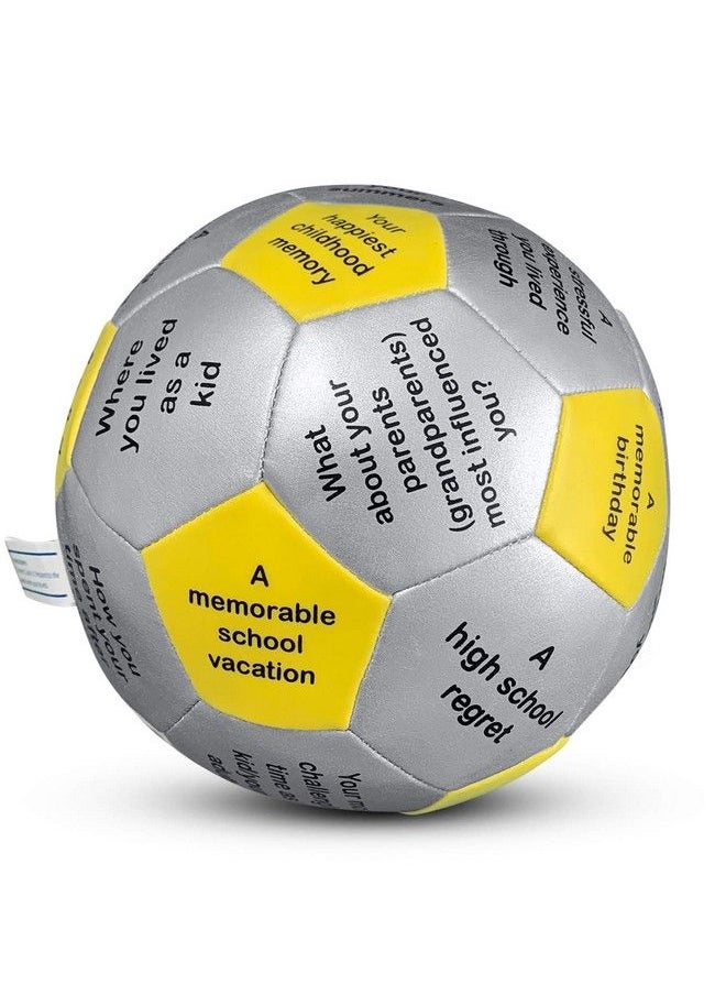 Trainers Warehouse - Shaped By Our Past Thumball Communication Game 6" ; Yellow Conversation Starter ; Ice Breaker Share The Experiences That Shaped You ; 32 Prompts - Image 1