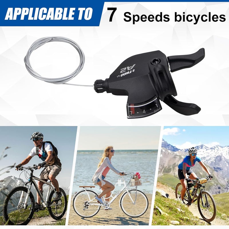 WEEROCK Bike Shifter Lever 7 Speeds Right Thumb Gear Shift Lever for Mountain Bicycle - Image 2
