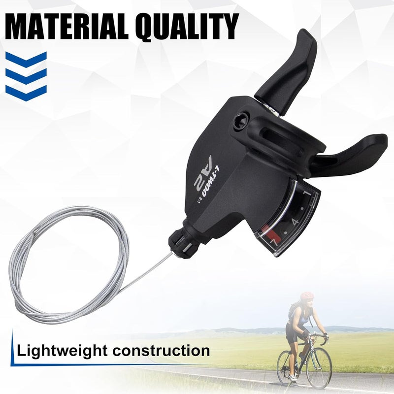 WEEROCK Bike Shifter Lever 7 Speeds Right Thumb Gear Shift Lever for Mountain Bicycle - Image 5