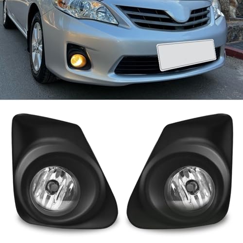 SINYATO INDUST Fog Lights Assembly For Toyota Corolla 2011 2012 2013 ，Bumper Driving Fog lamp Replacement (Halogen Bulbs) - 1 pair - Image 1