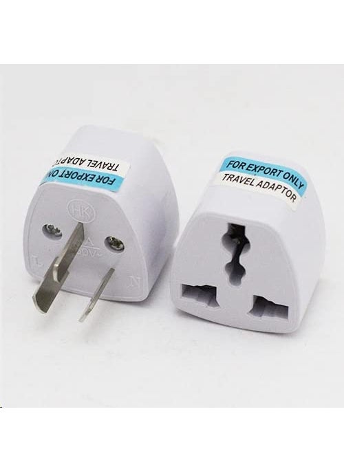RV Enterprise RV Enterprise Type I India to Australia China New Zealand More Travel Adapter Plug White Colour Pack of 3  - Image 1