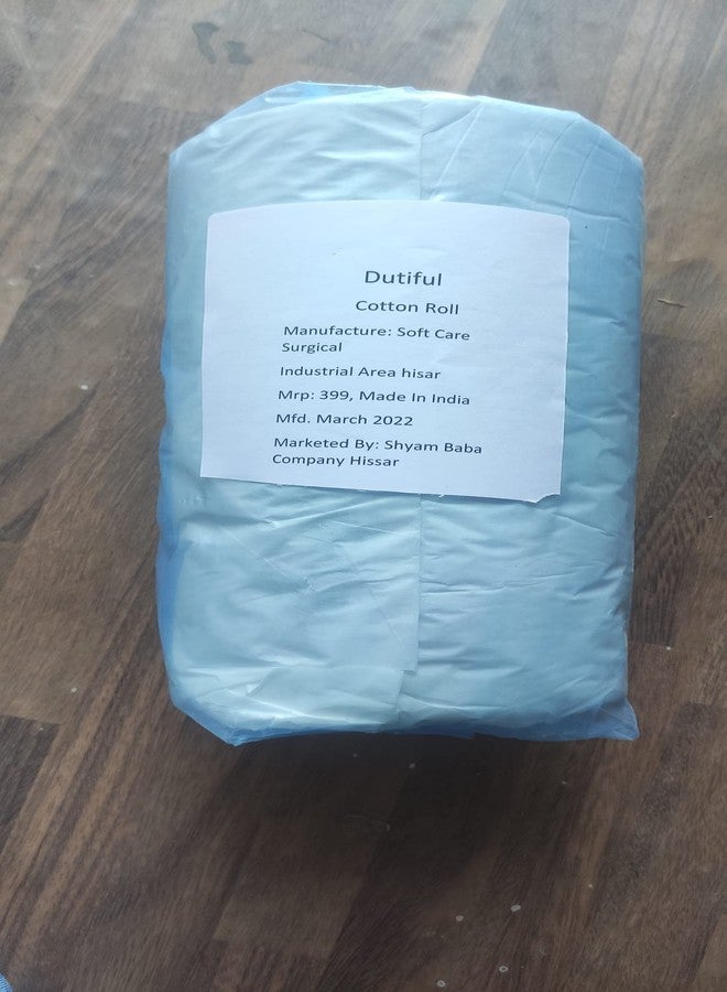 Dutiful Present Absorbent Soft Pure Cotton Wool Rool 400g For Makeup remover,Beauty Care,Facial Cleaning,bacteria free (Pack Of 1 cotton roll) - Image 1