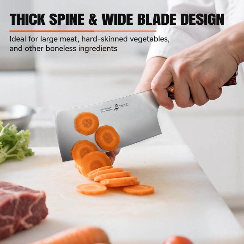 TUO سكين شيف من الستانلس ستيل الألماني عالي الكربون للطبخ - Image 5