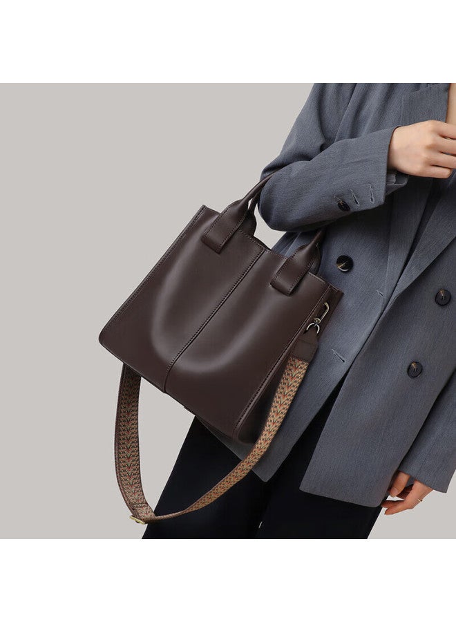 Viney Women's Cowhide Large Capacity Bucket Bag Light Luxury Handbag Crossbody Bag New Year Birthday Gift For Girlfriend Wife - Image 1