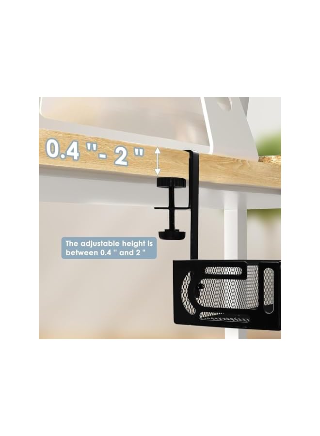 PROMASS Under Desk Cable Management Tray, Cable Management Under Desk No Drill, Cable Management Tray with Desk Clamp for Home Office Standing Desk Wire Management, Black - Image 5