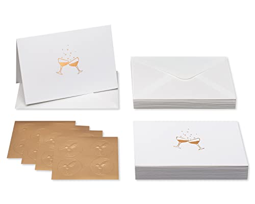 Papyrus Blank Cards with Envelopes Champagne Glasses 16Count - Image 3
