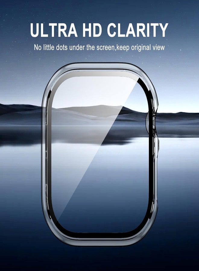 Cuteey 6 Pack Case for Apple Watch SE3 SE 2 SE Series 6/5/4 44mm with Built-in Tempered Glass Screen Protector, Overall Full Protective Bumper PC Cover for iwatch SE Accessories,44mm A - Image 3