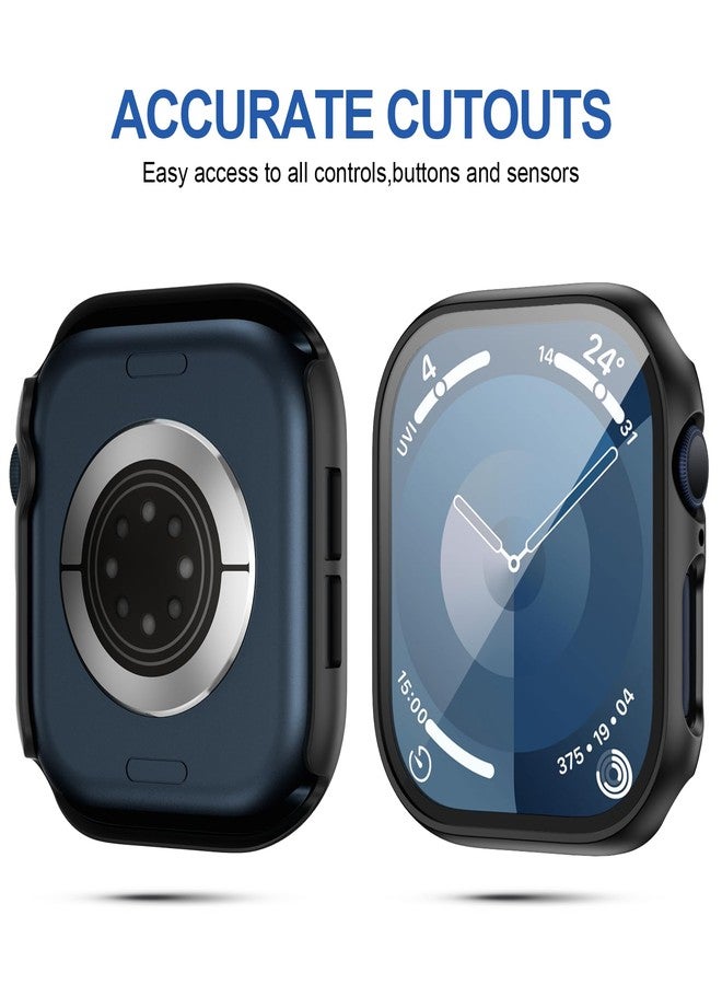 Cuteey 6 Pack Case for Apple Watch SE3 SE 2 SE Series 6/5/4 44mm with Built-in Tempered Glass Screen Protector, Overall Full Protective Bumper PC Cover for iwatch SE Accessories,44mm A - Image 2