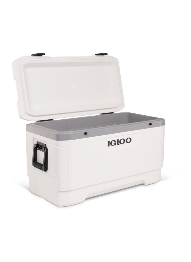 Igloo Latitude Marine Ultra 100 Cooler Box - White / Moonscape Gray  - Image 3