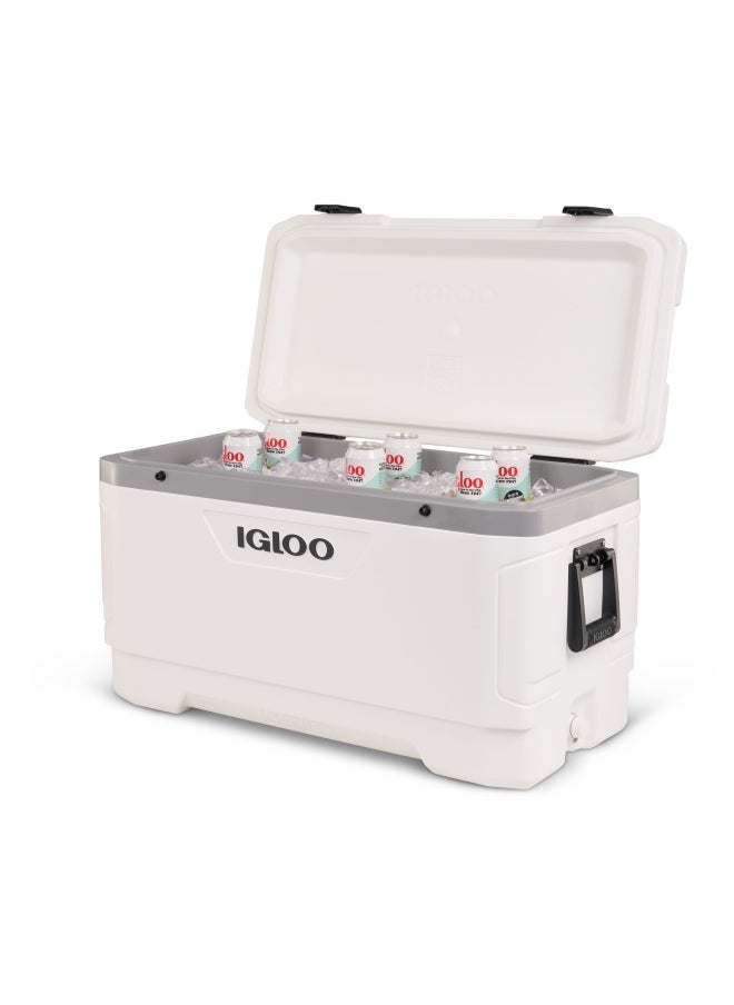 Igloo Latitude Marine Ultra 100 Cooler Box - White / Moonscape Gray  - Image 2