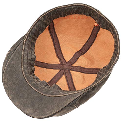 Stetson Level Distressed Cotton Duckbill Flat Cap Extra Large Brown - Image 5