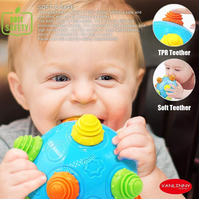 VANLINNY Crawling Baby Toy-Infant Tummy Time Toys 12-36 Mths, Interactive Toddlers Musical Ball, Bumble Ball for Babies 3-6 6-12, Sensory Toy for Development, Learning 1st Birthday Gift for Girls Boys - Image 3