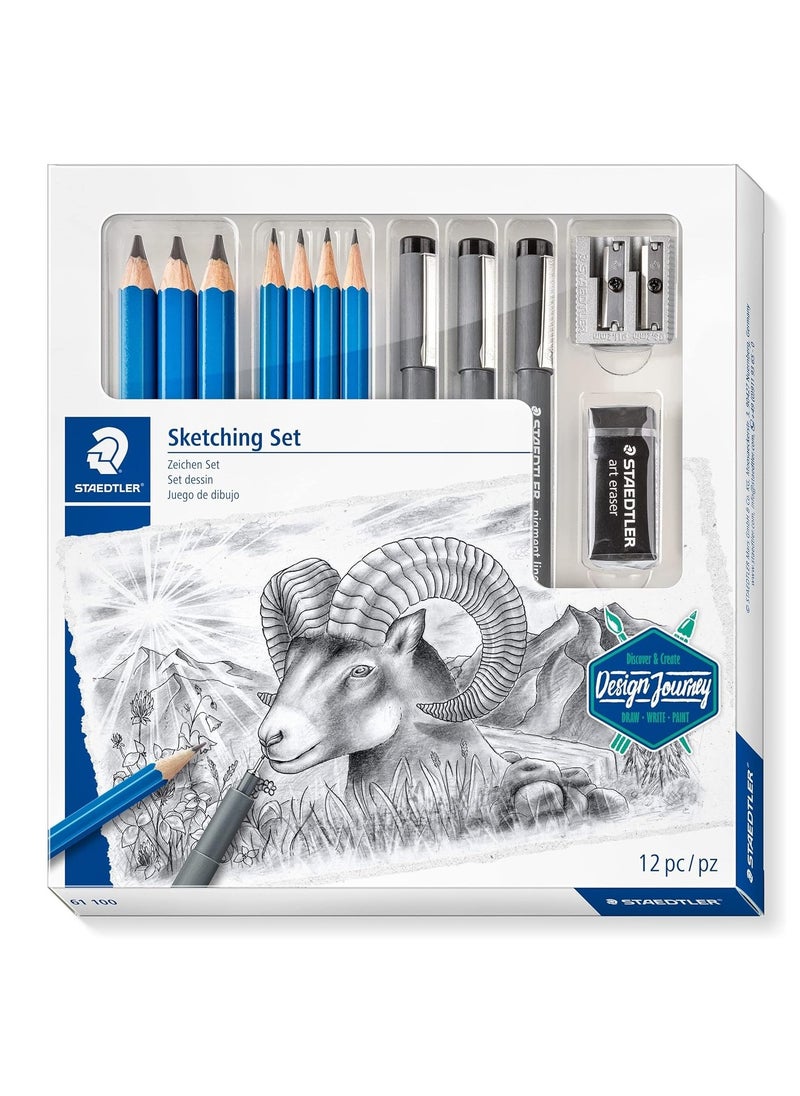 STAEDTLER مجموعة رسم رحلة التصميم المكونة من 12 قطعة  - Image 1
