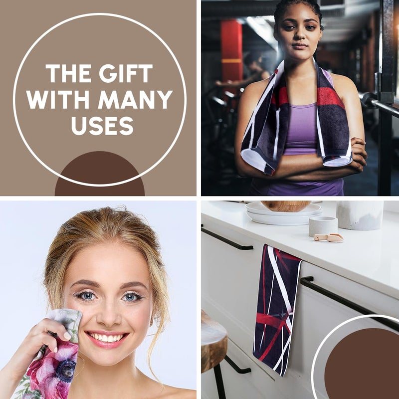 3dRose Towel, Emerald Green and Gold Dreamscapes Design 2 - Image 3