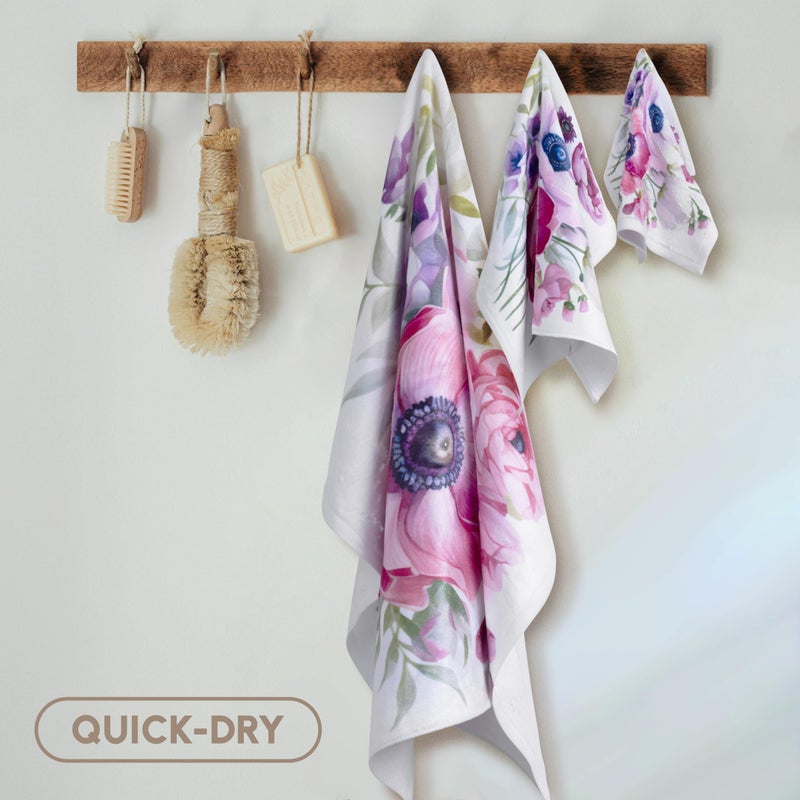 3dRose Towel, Emerald Green and Gold Dreamscapes Design 2 - Image 5