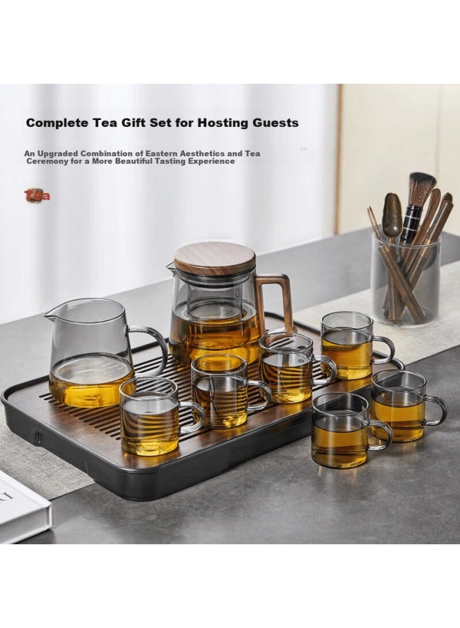 Yihutea Yihu Tea Glass Tea Set Home Tea Tray Office Kung Fu Tea Cup Brewing Tea Maker Complete Tea Water Separation Drinking Cup - Image 3
