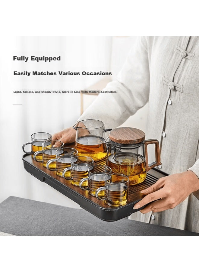 Yihutea Yihu Tea Glass Tea Set Home Tea Tray Office Kung Fu Tea Cup Brewing Tea Maker Complete Tea Water Separation Drinking Cup - Image 4