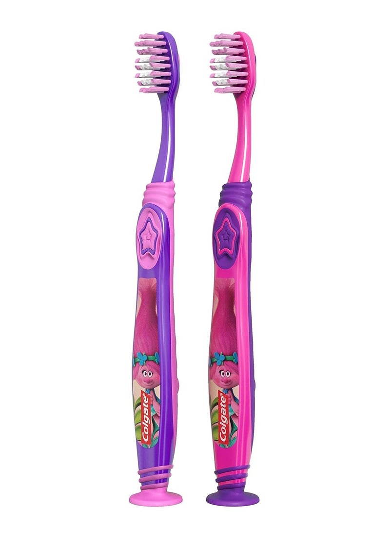 Colgate فرشاة أسنان كولجيت للأطفال، حزمة قيمة من التروولز، ناعمة جداً، 2 قطعة - Image 3