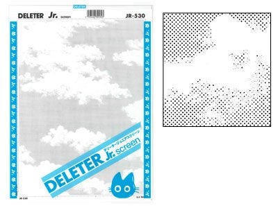 Deleter Screen Tone Jr JR-530 [ Sky and Clouds Pattern ] [Sheet Size 182x253mm (7.16"x9.96")] For Comic Manga Illustration - Image 1